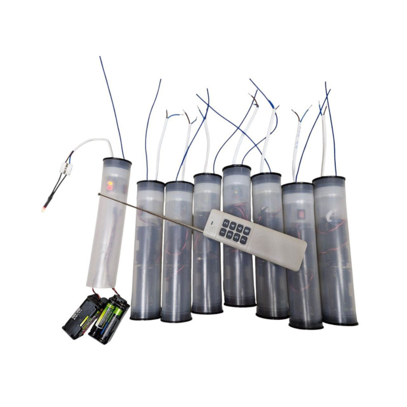 ГЕРМЕТИЧНЫЙ  Дистанционный Активатор Пиротехнический 8 шт и пульт УСИЛЕННЫЙ 4 км дальность 40 суток