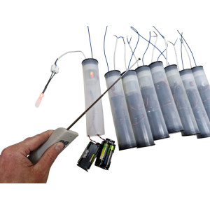 ГЕРМЕТИЧНЫЙ  Дистанционный Активатор Пиротехнический 8 шт и пульт УСИЛЕННЫЙ 4 км дальность 40 суток